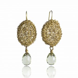 Earring Ovaal Cocon Citrien